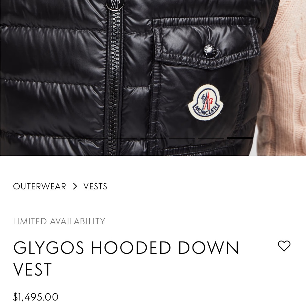 Moncler Shiny Black Puffer Vest - Picture 6 of 14